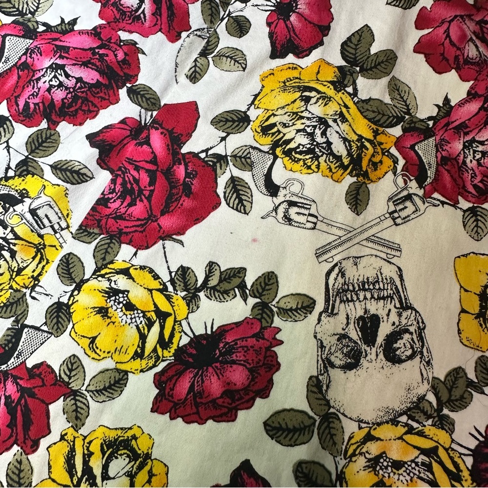 Hot Topic Dress Skulls Floral Sundress Womens Medium Unique Punk - Picture 5 of 5